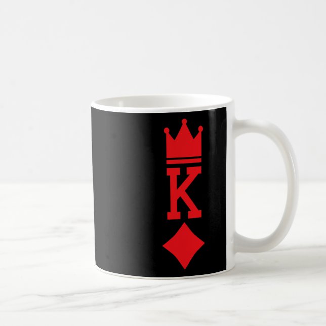 King Of Diamonds Playing Card Halloween Costume  Coffee Mug (Right)