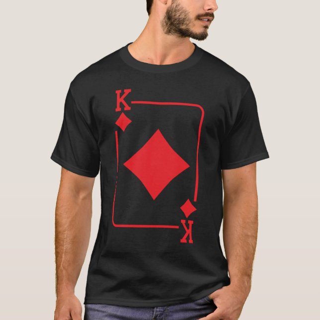 King of Diamonds Playing Card Halloween Costume T-Shirt (Front)