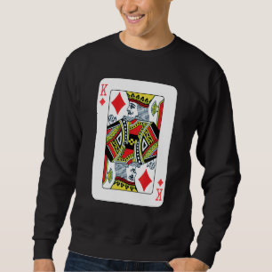 King Of Diamonds Playing Card Poker Sweatshirt
