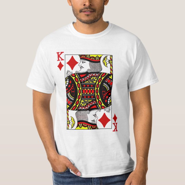 King of Diamonds Playing Card T-Shirt (Front)