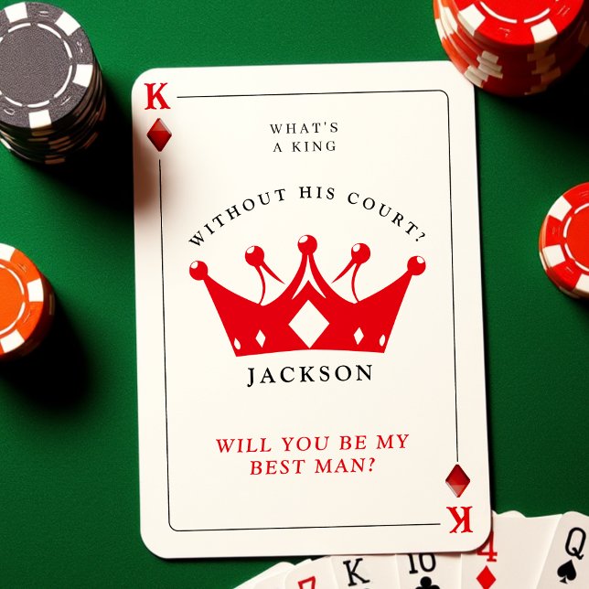 King of Diamonds Poker Best Man Proposal Card (King of Diamonds Poker Best Man Proposal Card
)