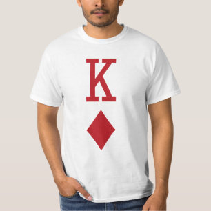 King of Diamonds Red Playing Card T-Shirt