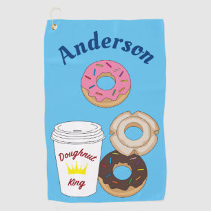 King of Doughnuts Golf Towel