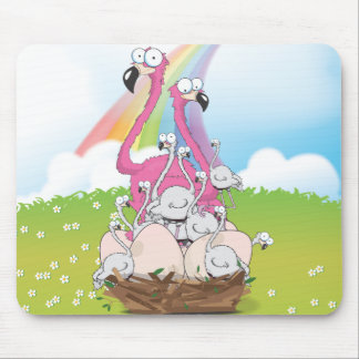 King of Flamingos Mouse Pad