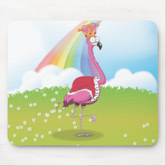 King of Flamingos Mouse Pad