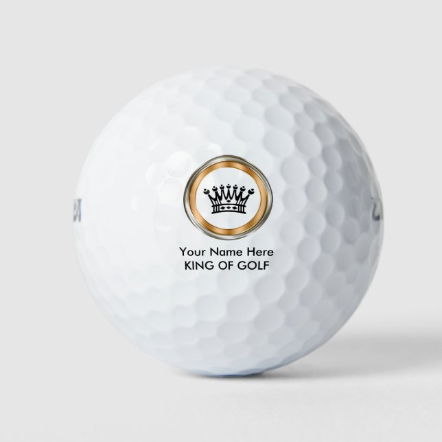 King Of Golf Monogram Golf Balls (Front)