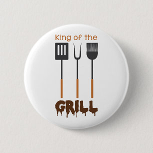King Of Grill 6 Cm Round Badge