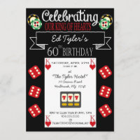 King of Hearts 60th Birthday Party Invitation