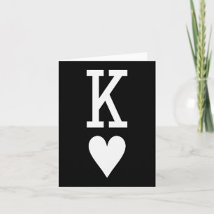 King Of Hearts And Queen Of Hearts Couples Matchin Card