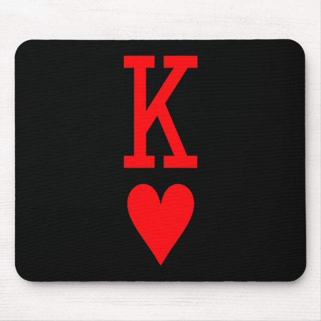 King Of Hearts And Queen Of Hearts Couples Matchin Mouse Pad (Front)