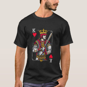 King Of Hearts Baseball Batter - Softball Playing T-Shirt