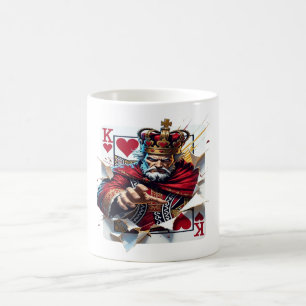 King of Hearts — Bold Royal Playing Card Illustrat Coffee Mug