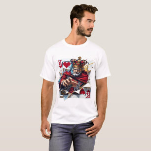 King of Hearts — Bold Royal Playing Card Illustrat T-Shirt