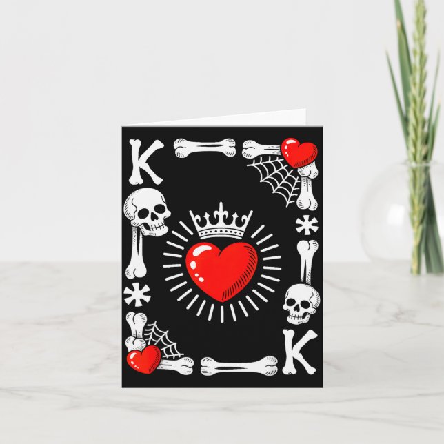 King Of Hearts Card Costume Funny Halloween King O (Front)