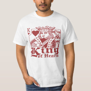 King of Hearts Card Play Valentine’s Day Men's  T-Shirt