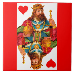 King of Hearts Ceramic Tile