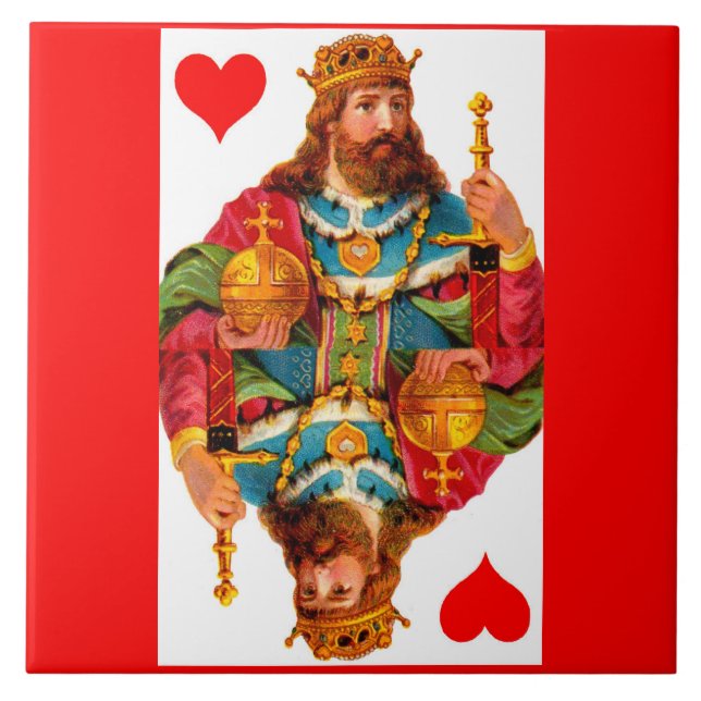 King of Hearts Ceramic Tile (Front)