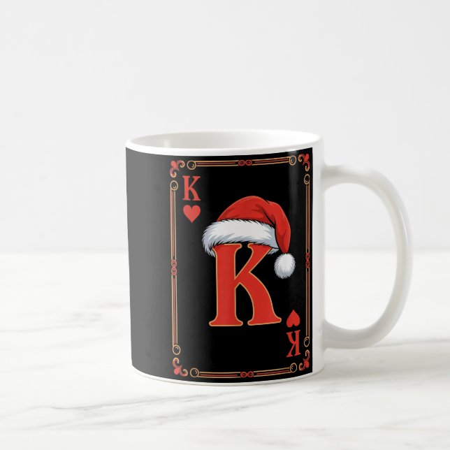 King Of Hearts Christmas Costume Playing Cards Kin Coffee Mug (Right)