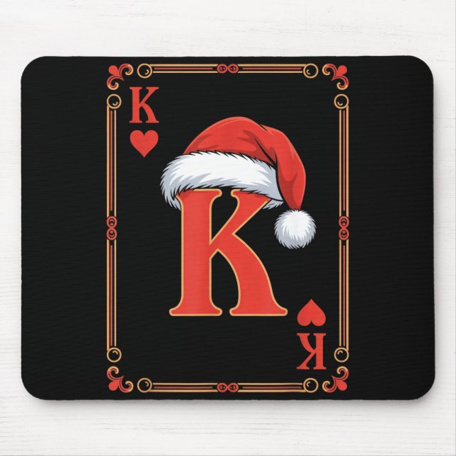 King Of Hearts Christmas Costume Playing Cards Kin Mouse Pad (Front)