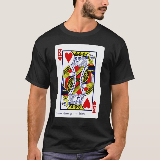 King of Hearts Deck Card T-Shirt (Front)