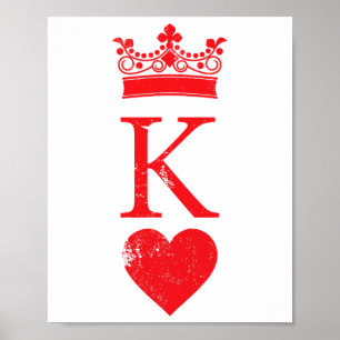 King of Hearts Halloween Costume Vintage Poker Car Poster