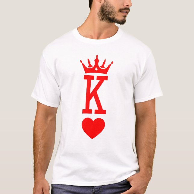 King of Hearts King Queen Couple Halloween Costume T-Shirt (Front)