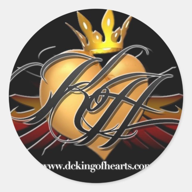 King of Hearts Logo Sticker (Front)