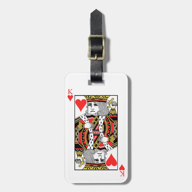 King of Hearts Luggage Tag (Front Vertical)