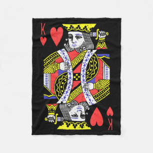 King Of Hearts Playing Card Halloween Costume Vale Fleece Blanket