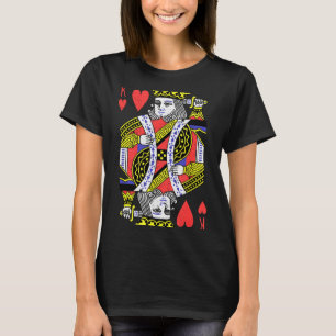 King Of Hearts Playing Card Halloween Costume Vale T-Shirt