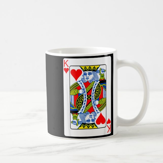 King Of Hearts Playing Card Valentine Costume  Coffee Mug (Right)