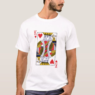 King of Hearts Poker Casino Playing Card T-Shirt
