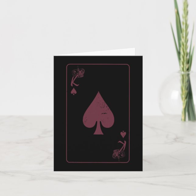 King Of Hearts Poker Heart Valentines Day  Card (Front)