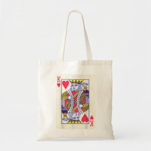 King Of Hearts Poker Playing Card Apparel for Poke Tote Bag