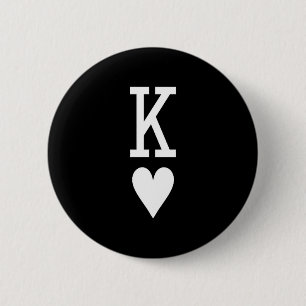 King Of Hearts Queen Of Hearts Couples Matching Me 6 Cm Round Badge