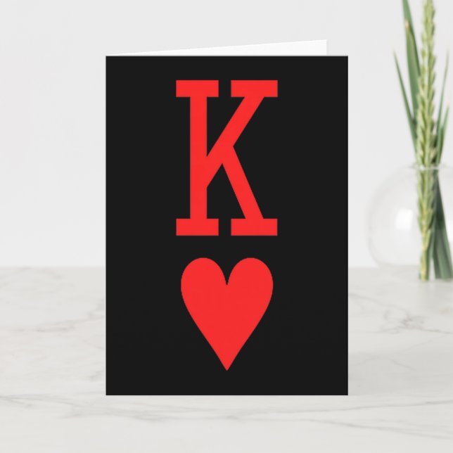 King Of Hearts Queen Of Hearts Couples Matching Me Card (Front)