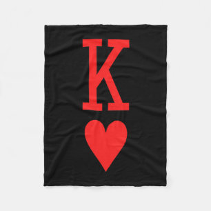King Of Hearts Queen Of Hearts Couples Matching Me Fleece Blanket