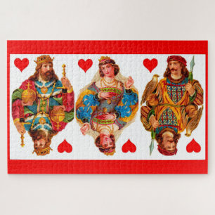 King of Hearts Queen of Hearts Jack of Hearts Jigsaw Puzzle