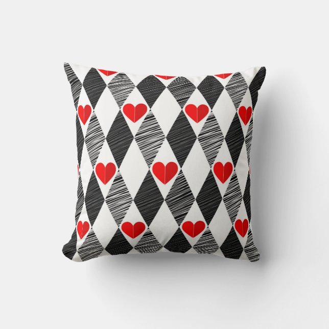 King Of Hearts Throw Pillow (Front)