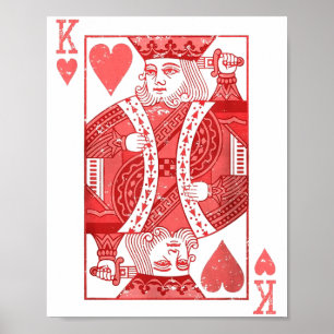 King Of Hearts Valentines Day Cool V-day Couple Ma Poster