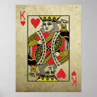 King of Hearts Vintage Style Playing Cards