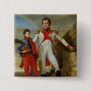 King of Holland and Crown Prince of Holland 15 Cm Square Badge