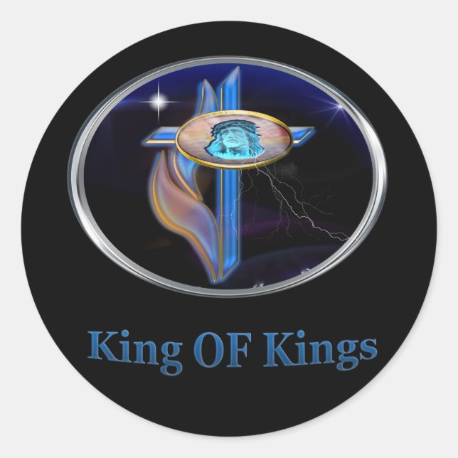 King of Kings Classic Round Sticker (Front)