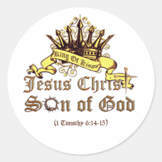 King of Kings Religious Classic Round Sticker