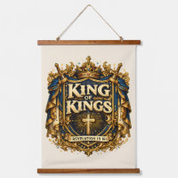 King Of Kings Royal Crest Faith Art Wall Hanging