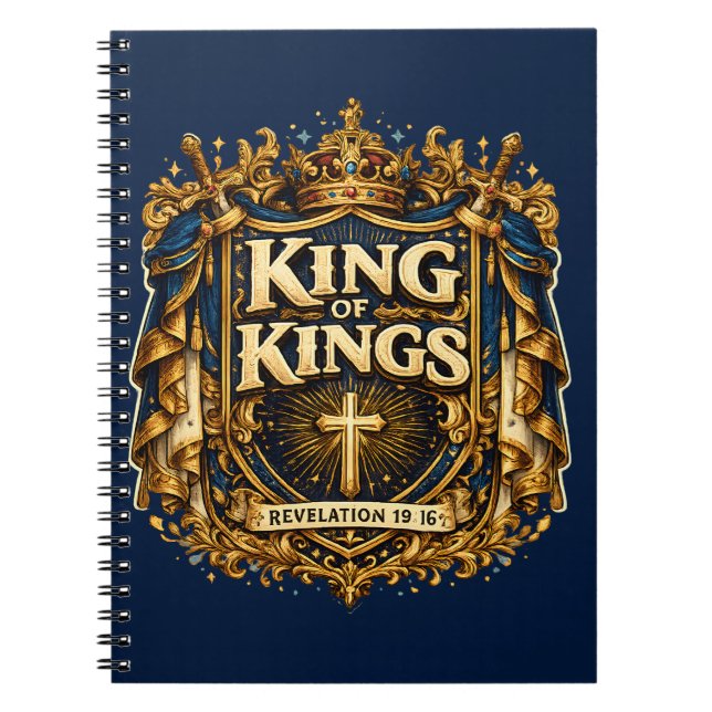 King Of Kings Royal Crest Prayer Notebook Journal (Front)