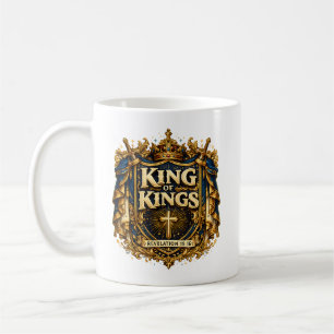 King Of Kings Royal Crown Cross Crest Faith Gift Coffee Mug