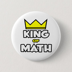 King of Math 6 Cm Round Badge