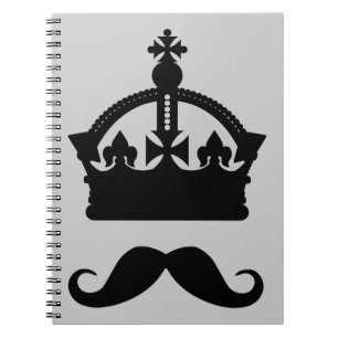 King of Moustaches custom colour notebook