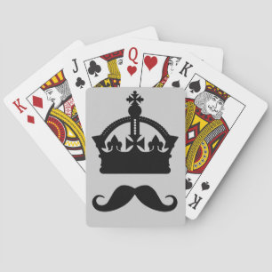 King of Moustaches custom colour playing cards